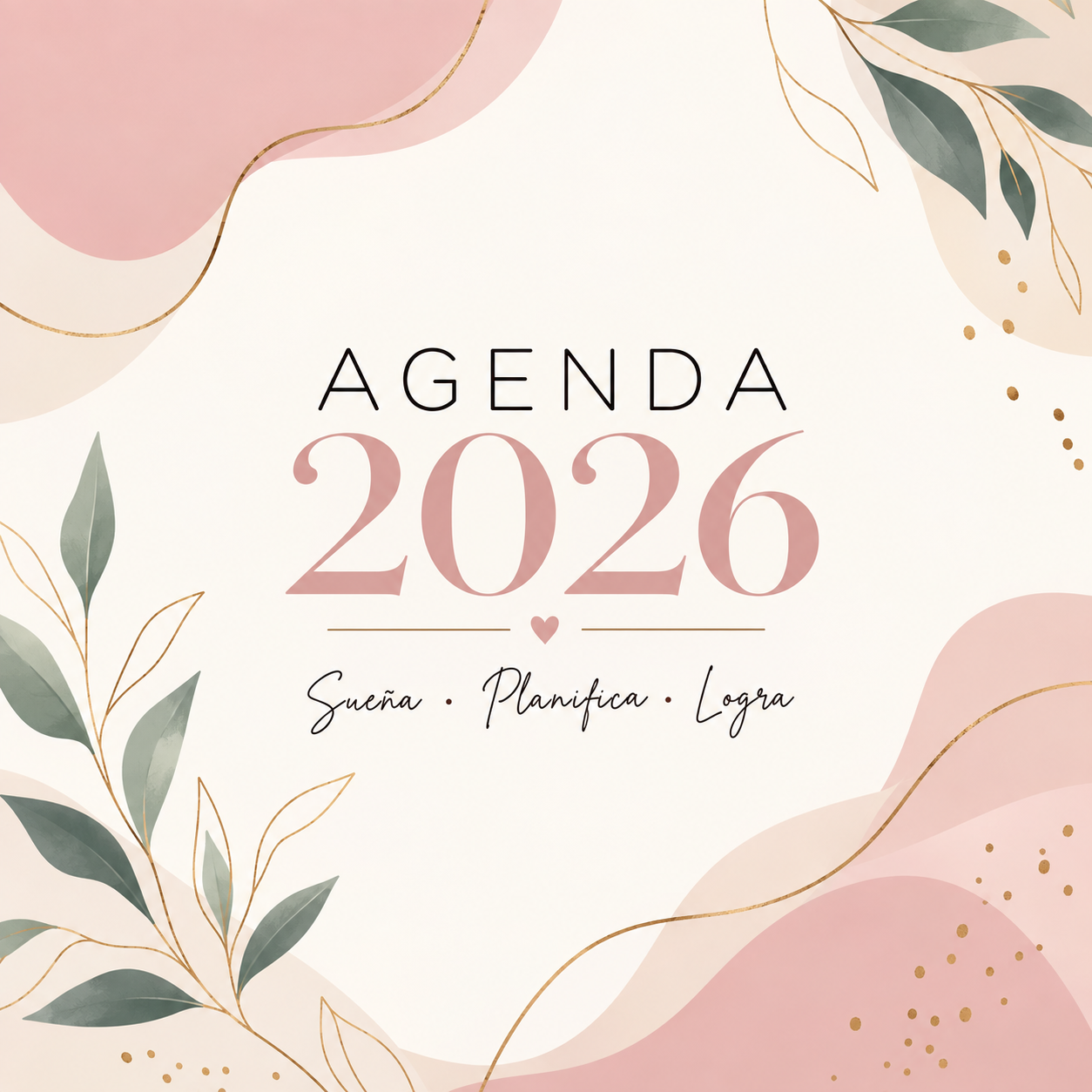 Portada y páginas de la Agenda 2026, incluida como bono
